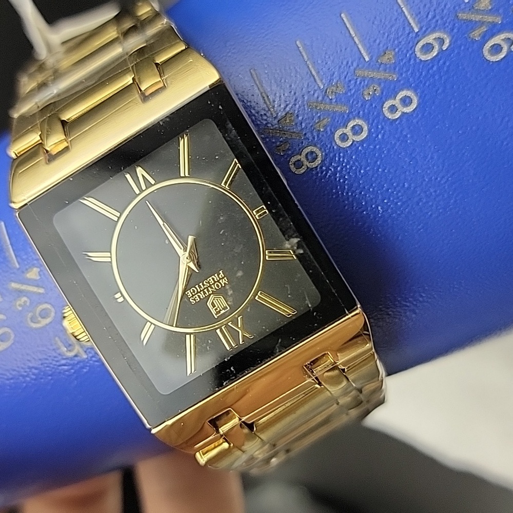 MPW-0252 Montres Prestige X Invicta Mens 41.5mm Gold Bracelet Black Watch NEW - Picture 8 of 10